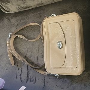 Tan coach bag 9x6x3.5